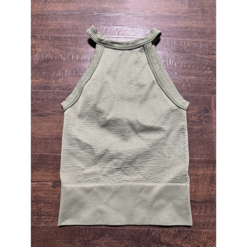 Free People Women's Tank Intimately Olive Green Ribbed Seamless‎ Cami Size XS/S - Picture 2 of 5